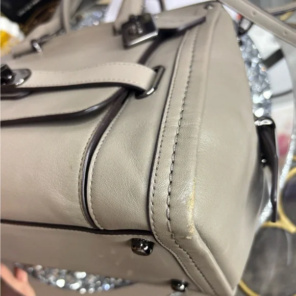 Coach 2015 calf leather Swagger Frame Satchel EUC - Picture 12 of 16